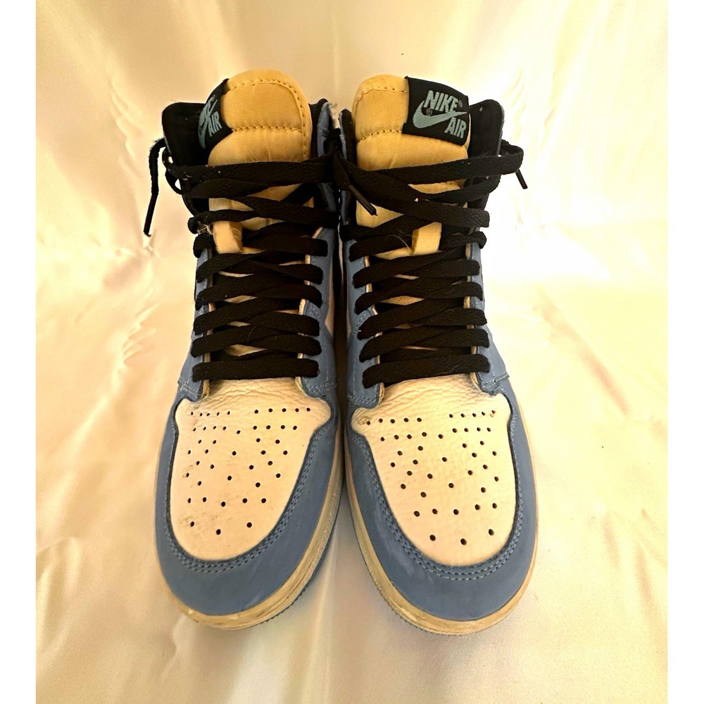 Nike Air Jordan 1 Mid Top Sneaker US 7.5 Blue White Black 555088-134